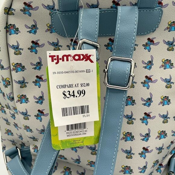 Disney Lilo and Stitch Pattern Mini Backpack, Blue NWT - Picture 3 of 7